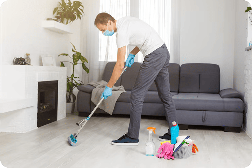 Cleaners at work