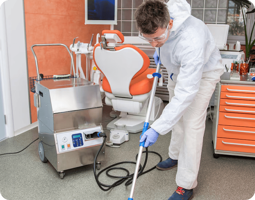 Cleaners at work