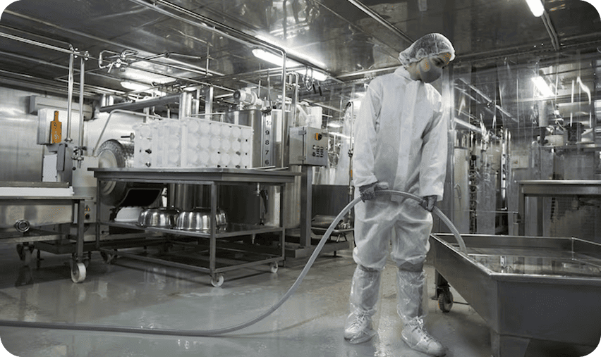 Cleaners at work