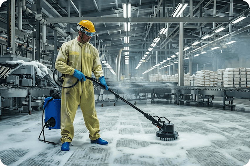 Cleaners at work