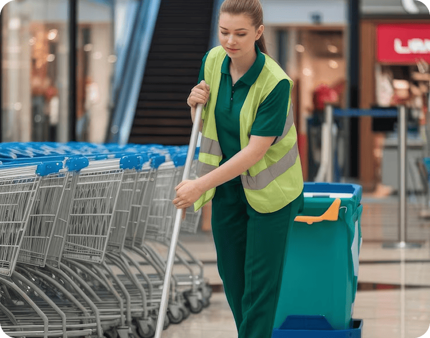 Cleaners at work