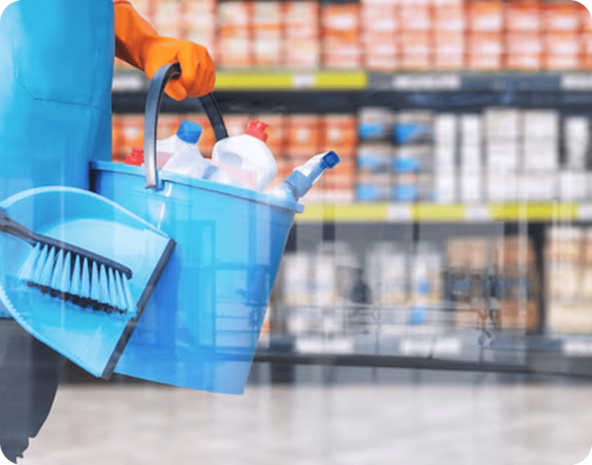 Cleaners at work