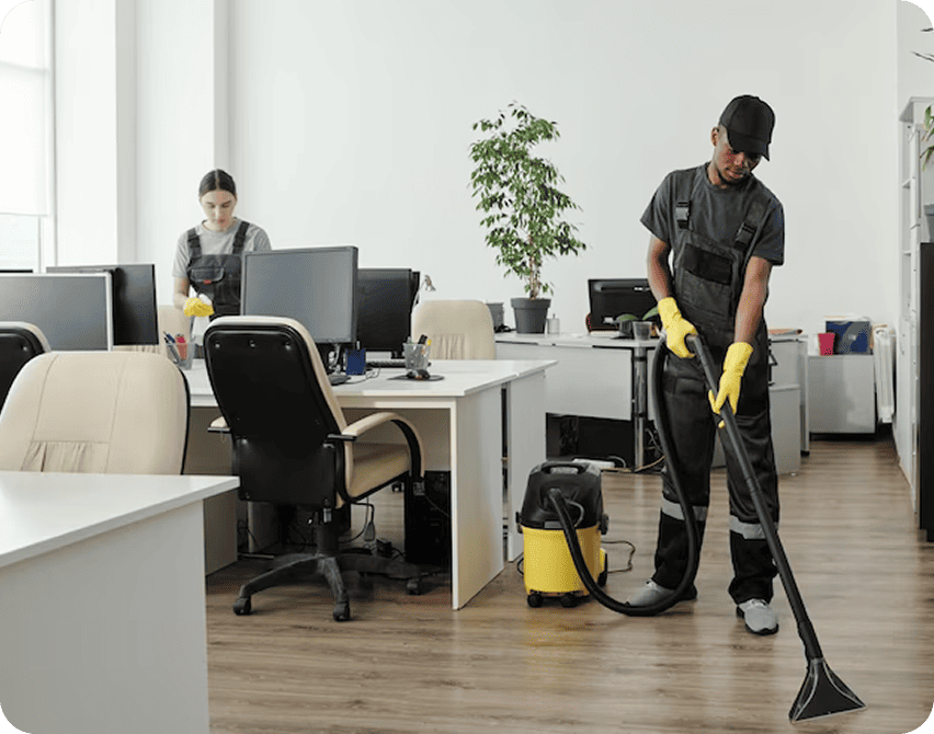 Cleaners at work