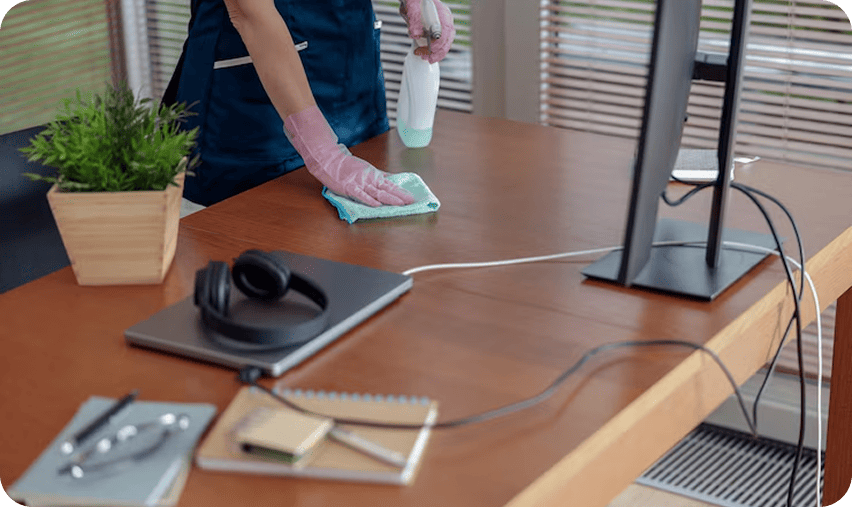Cleaners at work