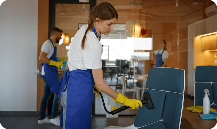 Cleaners at work